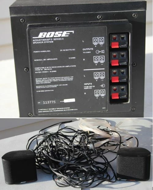 Bose Acoustimass II System Subwoofer + 2 Front Speakers Wire | eBay