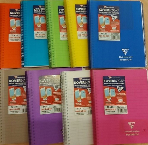 2 x Clairefontaine Koverbook drahtgebundenes Notizbuch 160 Seiten 170x220 mm Größe 90 gsm - Bild 3 von 3