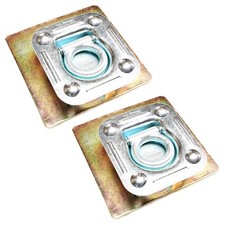 12pcs Recessed Tie Down D Rings Pan With Plate Trailer Van Anchor Truck Cargo