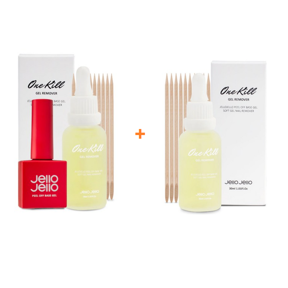 Jello Jello] Peel Off Base Gel 10ml + Exclusive One Key Remover