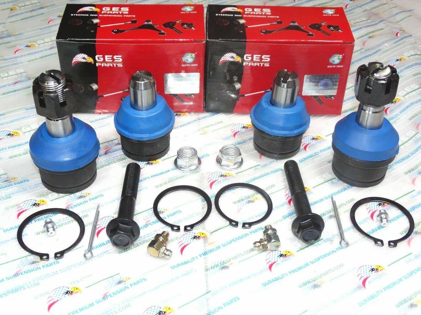 2WD 4PCS Front Upper & Lower Ball Joints Fits 19871996 Ford F150 K8431