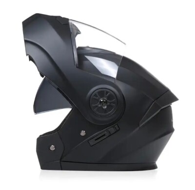 Motorradhelm Klapphelm Motorrad Helm mit Visier- und integriertem Sonnenschutz