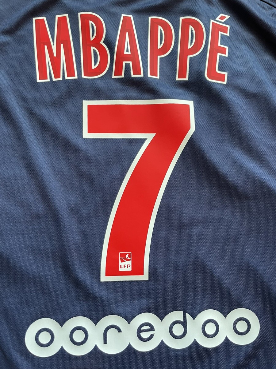 2018/19 PSG Home Jersey #7 Mbappe Small Nike Paris Saint