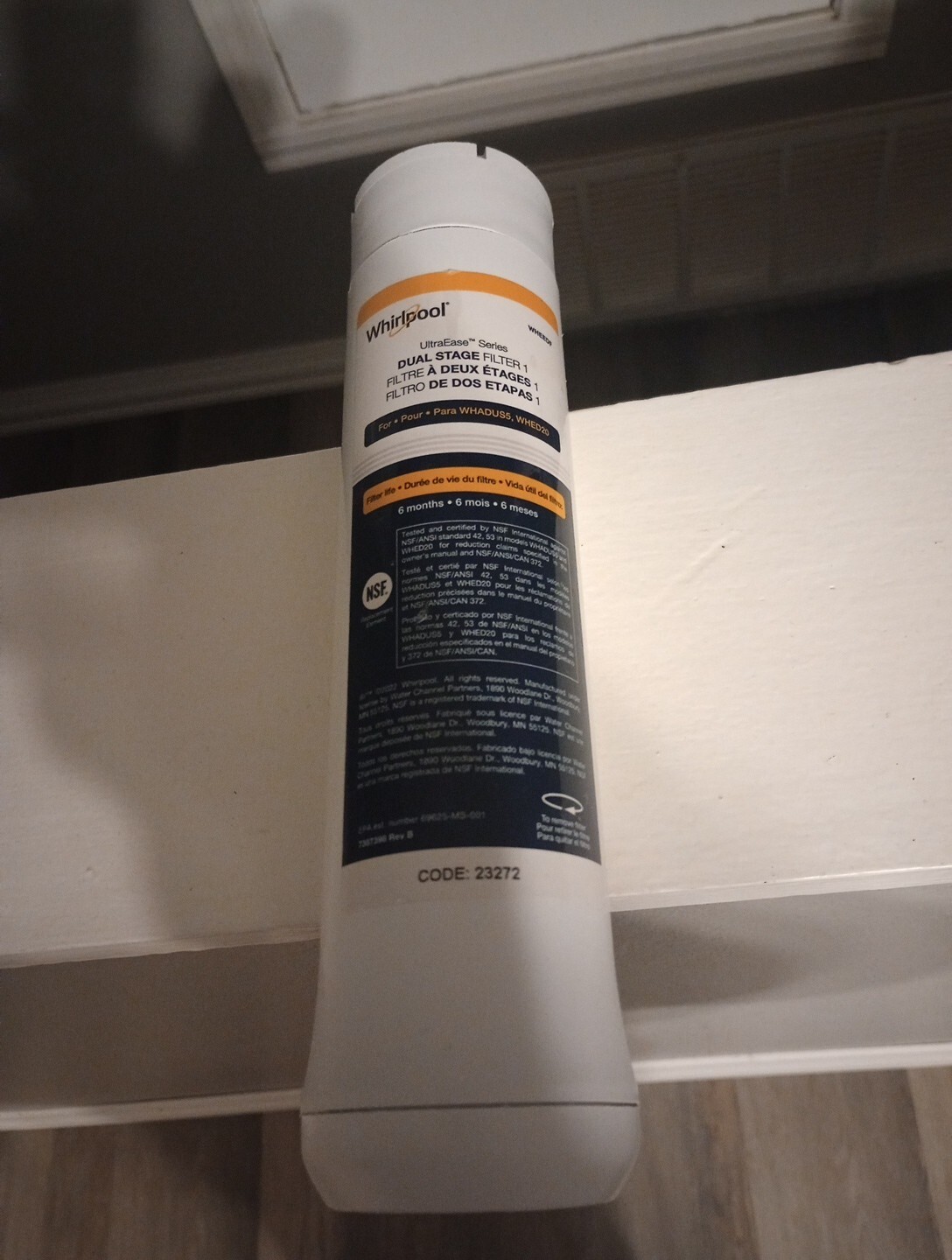 Whirlpool WHEEDF UltraEase Dual Stage Replacement Water Filter WHADUS5