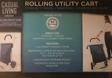 Casual Living Rolling Utility Cart In Navy