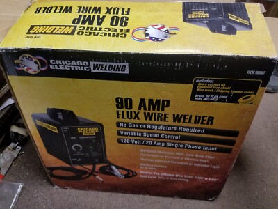 Chicago Electric 90 Amp Flux Wire Welder 68887 120 Volts New Open Box