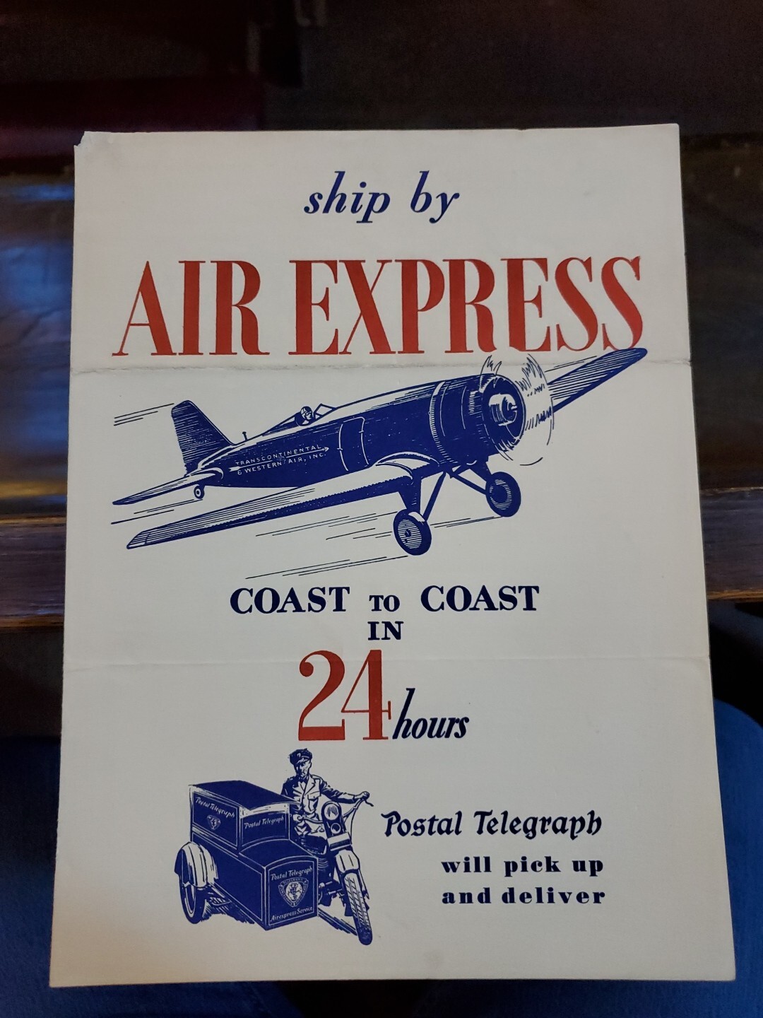 Telégrafo postal de colección envío por aire expreso 24 horas Pittsburgh PA oficina Bettis F