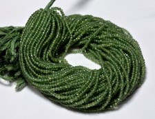 3.30mm Natural Green Apatite Faceted Round Shape Gemstone Beads 12.5 Inch Strand