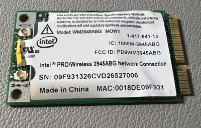Intel PRO/Wireless 3945ABG Laptop PRO Wireless WIFI Card NEW!!
