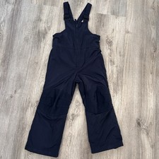 Lands End Kids Squall Snow Bibs Youth 4T Navy  Waterproof Insulated Ski Overall