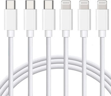 USB C to Lightning Cable Mfi Certified 3Pack 6FT Iphone Charger