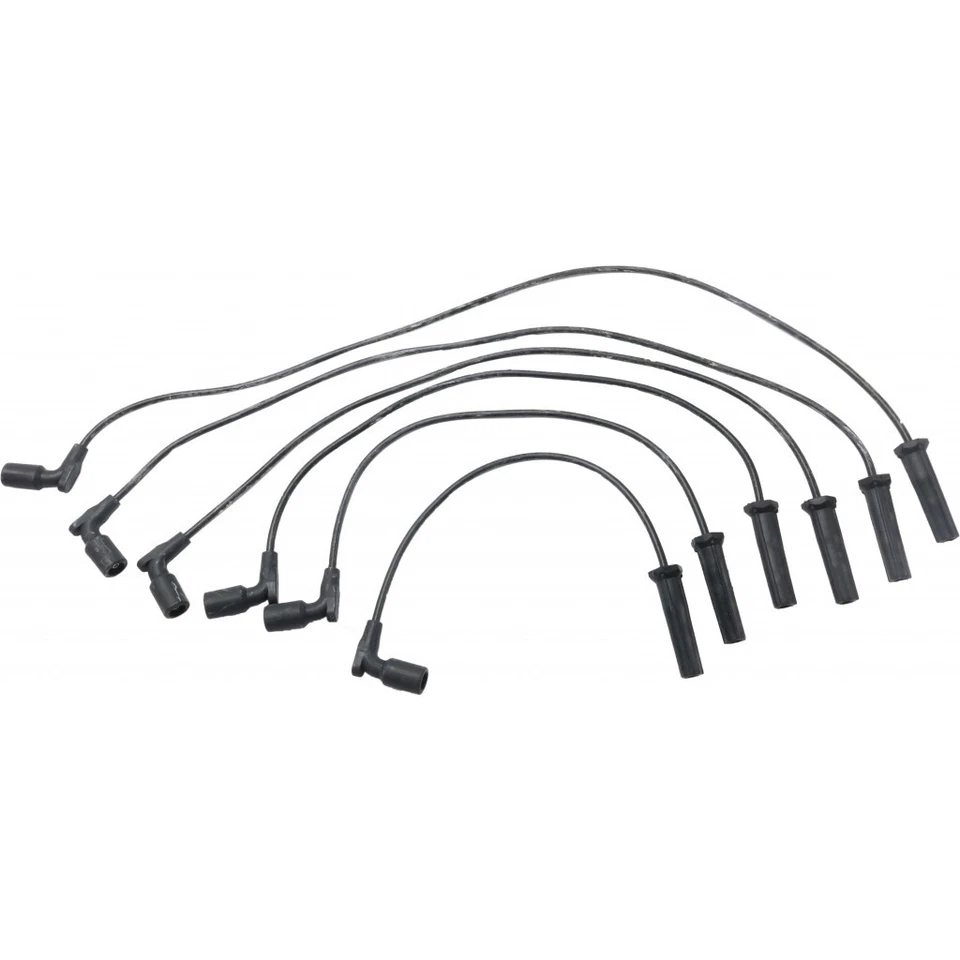 Juego de cables de bujías de relé para Saturn 2005 2006 acabado negro 7 mm de largo 6 cables Foto 3 de 4