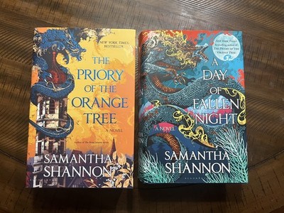 A Day of Fallen Night & The Priory of the Orange Tree 2 BOOKS Set By Samantha