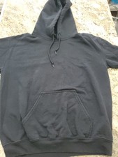 Gildan Heavy Blend Hoodie Teens Pullover Black Plain Hooded Sweatshirt