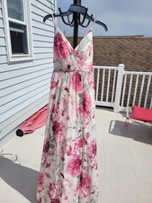 Pink Floral Prom dress size 4