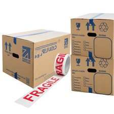 10x DW Cardboard removal moving house boxes large 23"x17"x 14" with Fragile Tape
