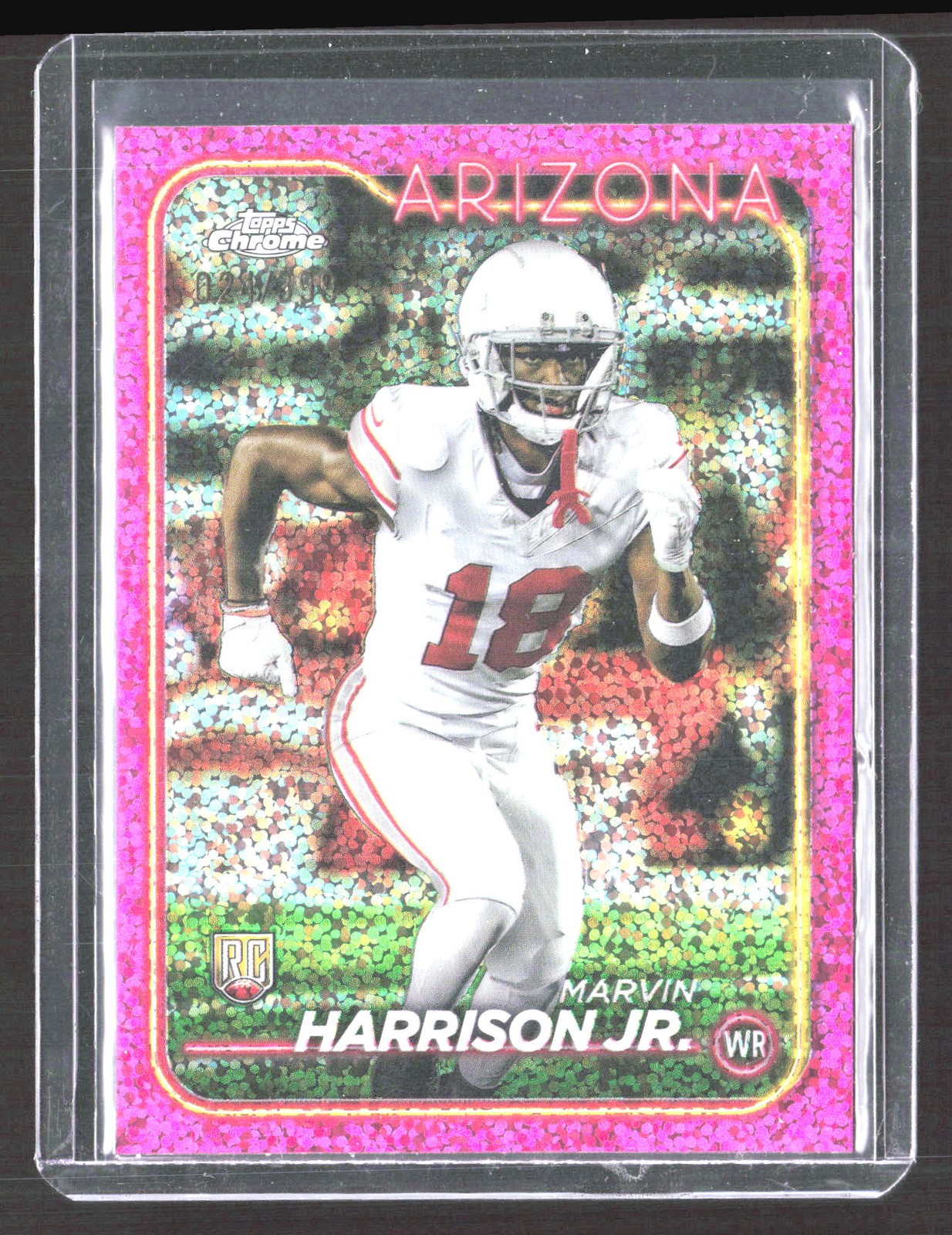 2024 Topps Chrome #204 Marvin Harrison Jr. Magenta Refractor #/399