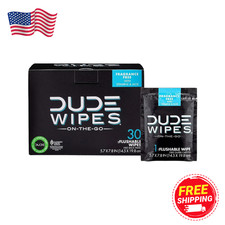 Dude Wipes On-The-Go Flushable Personal Wipes Mint Chill Scent 30 ct Pack of 3