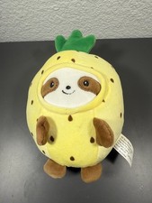 Fun  Fun Toys Yellow Pineapple Sloth Plush Beanbag Soft Toy