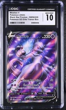 CGC 10 MEWTWO V SWSH229 BLACK STAR PROMO ELITE TRAINER BOX POKEMON GO GEM MINT