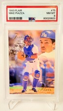 1993 Flair #75 Mike Piazza RC PSA 8 NM-MT Dodgers HOF Rookie
