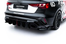 Heck Ansatz Flaps Diffusor V.3 für Audi RS3 Limousine 8Y FL schwarz Heckschürze
