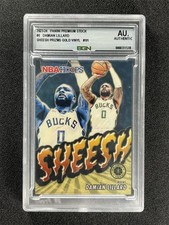 One Of One 1/1 2023-24 NBA Hoops Premium Stock Damian Lillard Sheesh Gold Vinyl