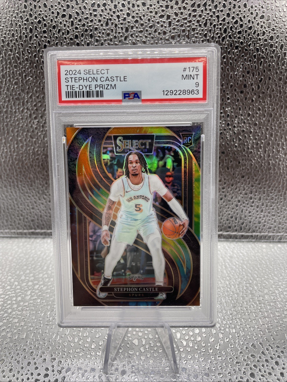 2024 SELECT PREMIER LEVEL ROOKIE STEPHON CASTLE TIE-DYE RC /25 PSA 9 📈📈📈