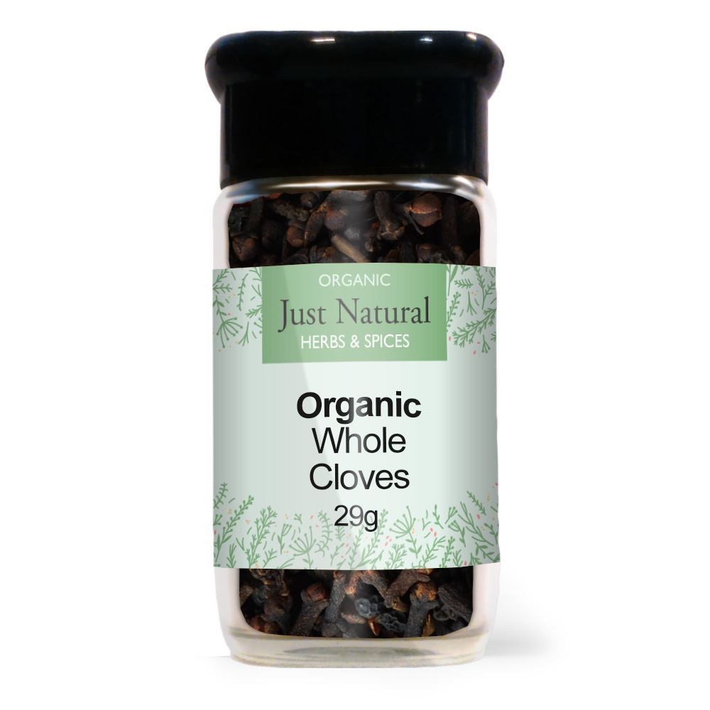 Just Natural Herbs Organic Whole Cloves (Glass Jar) 35g - 2 Pack