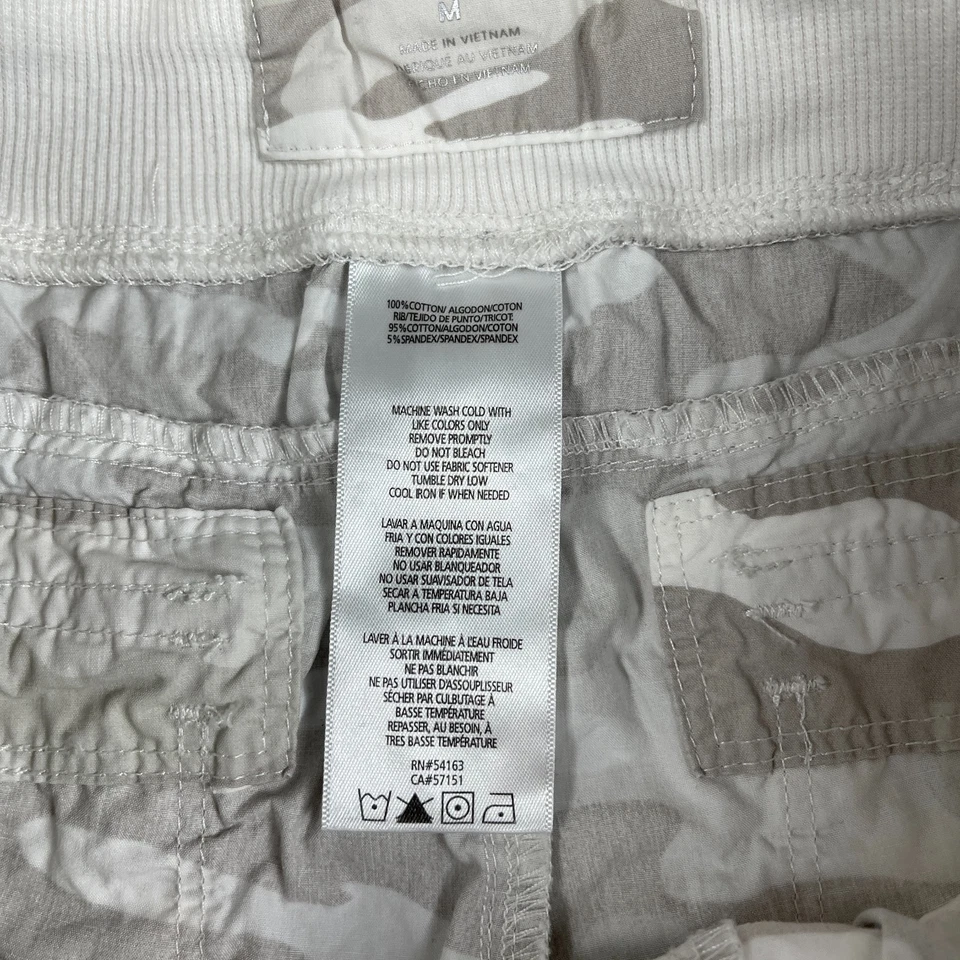 Pantalones de chándal Calvin Klein Performance cargo para mujer medianos blancos tostados camuflaje cordón Foto 4 de 4