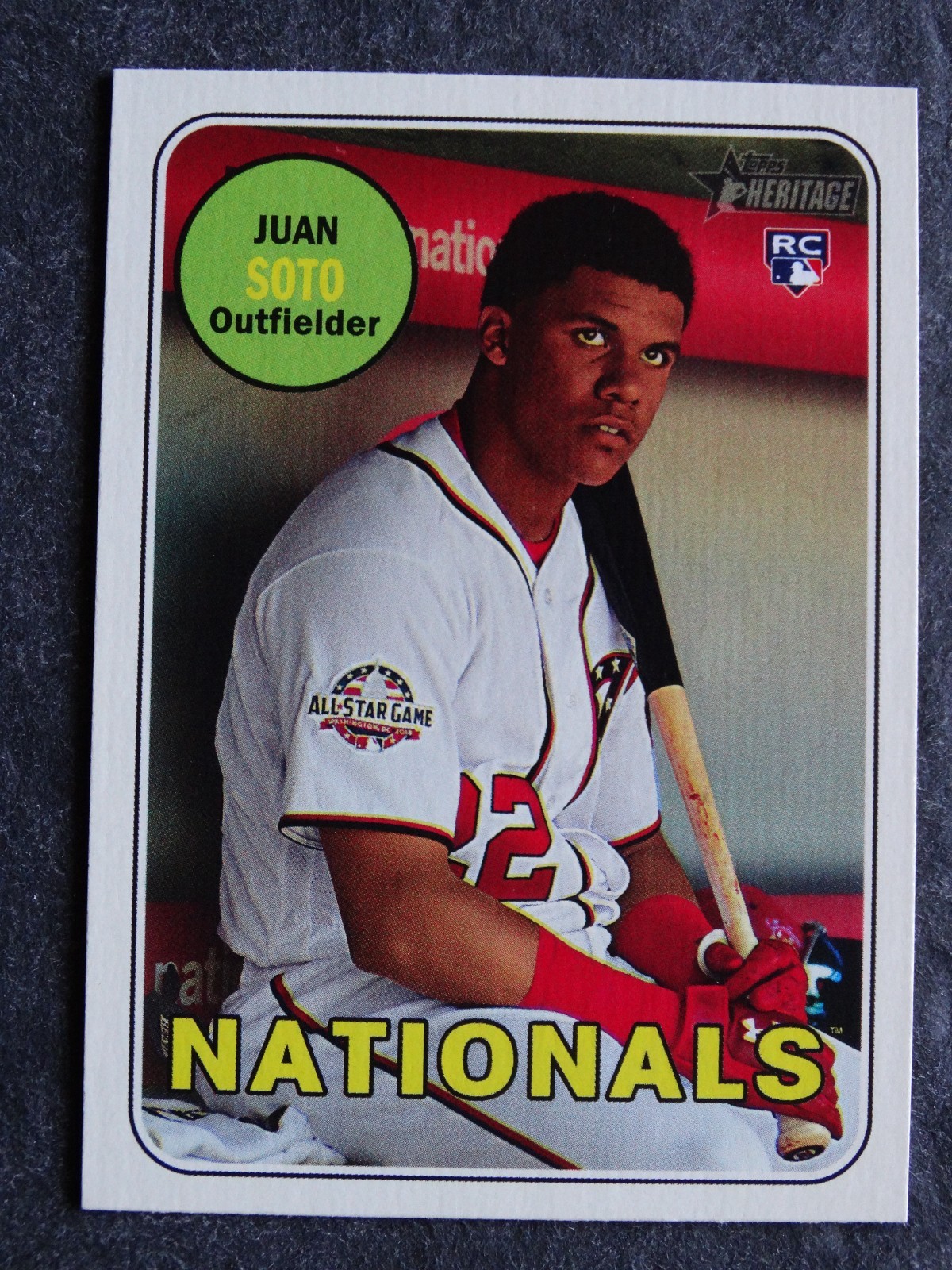 2018 Topps Heritage #502 Juan Soto RC Washington Nationals Rookie Card