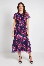 Wallis Navy Fit & Flare Dress Womens Occasion Dresses