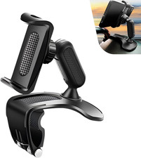 Car Phone Holder, 360 Degree Rotation Clip-On Dashboard Phone Holder, Multifunct