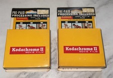 2 rolls Kodachrome II KA464 8mm Film Cartridge 50ft expired 1974 Retail Kodak