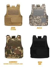 Body Bulletproof Vest Front Back Plates Armor Tactical Jacket Guard Security Kit
