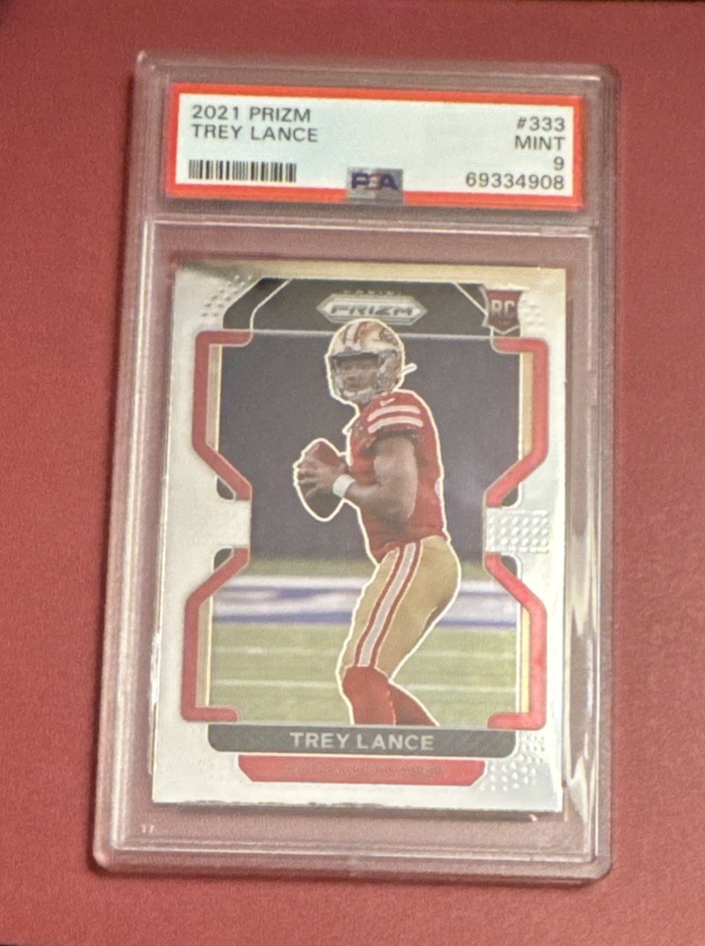 2021 Panini Prizm - Rookie Trey Lance #333 Silver Prizm (RC) PSA 9