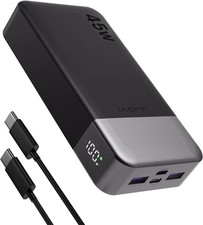 Power Bank 20000mAh 45W Charging Portable External Battery Backup For Cell Phone