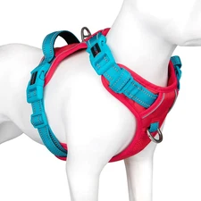 No Pull Dog Harness, Unique Colors Reflective Adjustable Dog Vest, with Soft Tra
