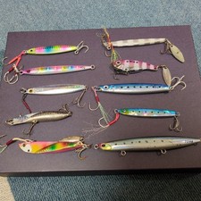 Fishing tackle retirement sale, 10 saltwater lures with case
