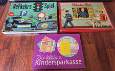 Vintage *Antike Spielesammlung * Brettspiel *Verkehrsspiel * Sparkasse * Post *