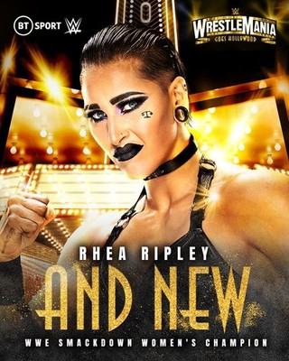 WWE Smackdown Rhea Ripley Champion Paper Poster 210 GSM [No Frame]