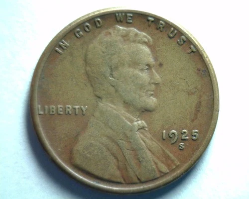 1925-S LINCOLN CENT PENNY VERY FINE VF NICE ORIGINAL COIN BOBS COINS 99c SHIP