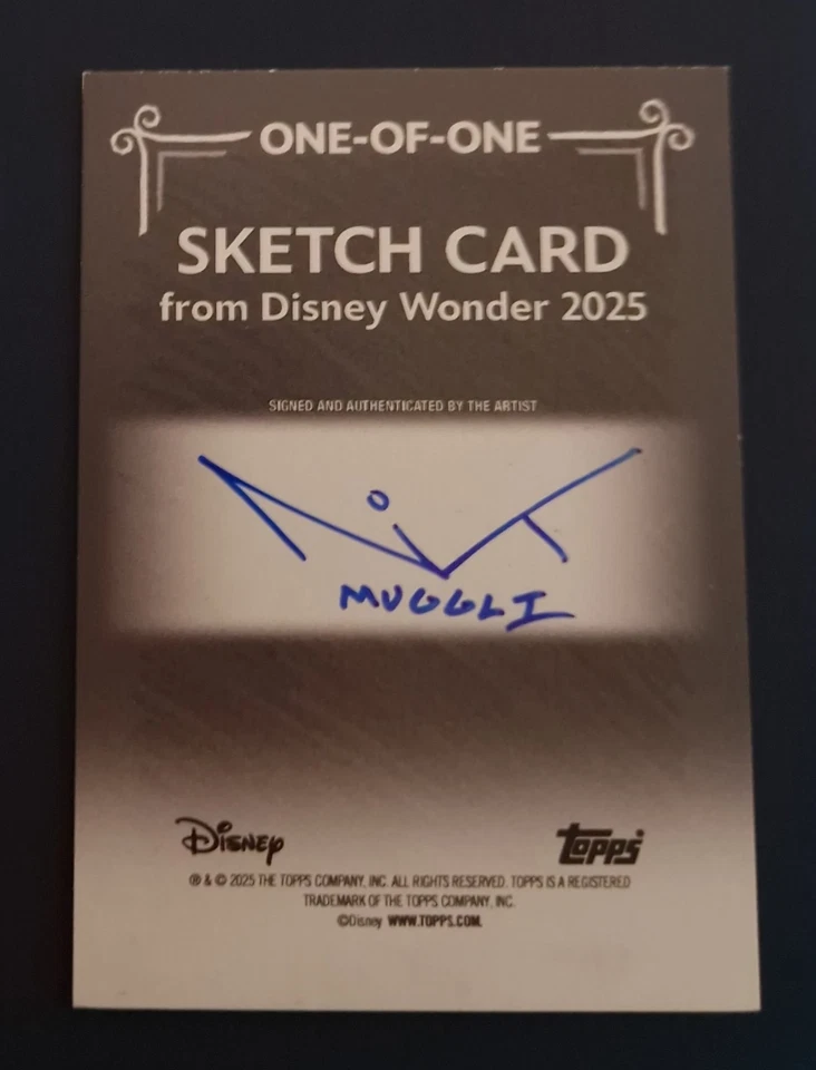 Zeus Topps 2025 Disney Wonder 1/1 Sketch From Hercules Movie - Image 2 of 2