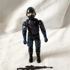 Blue & Black Plastic Soldier Action Figure w/ Rifle Accessory