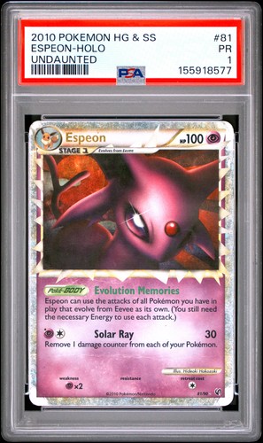 Espeon graded PSA 1 for sale on eBay