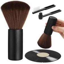 3 Pcs Vinyl Record Cleaner Kit Anti Static Brush,Black