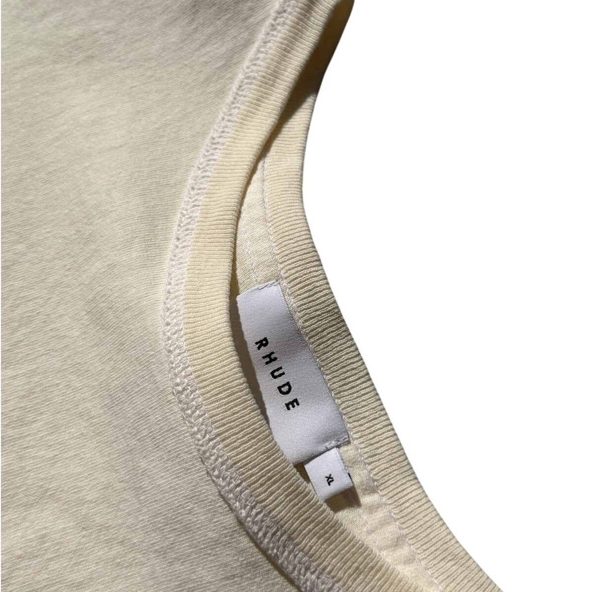 Rhude Script Cursive Logo Embroidered T-Shirt - image 3