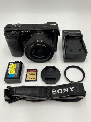 Sony Alpha a6000 Spiegellose Kamera 16-50mm OSS Kit E PZ Objektiv Schwarz