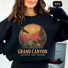 Retro Grand Canyon National Park Sweatshirt Vintage Crewneck Jumper Nature Gift
