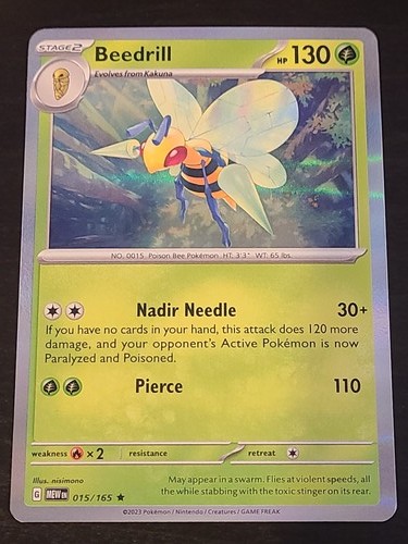 Beedrill Pokemon TCG SV2a: Pokemon Card 151 #015/165 Holo